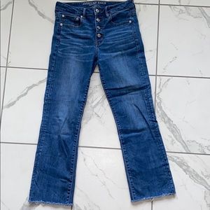 American Eagle Straight Leg Jeans with Button Fly